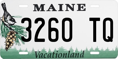 ME license plate 3260TQ