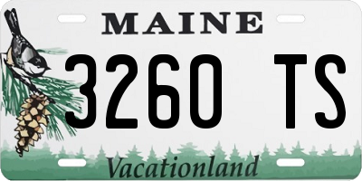 ME license plate 3260TS