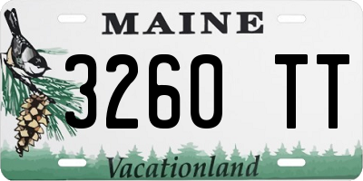 ME license plate 3260TT