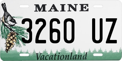 ME license plate 3260UZ