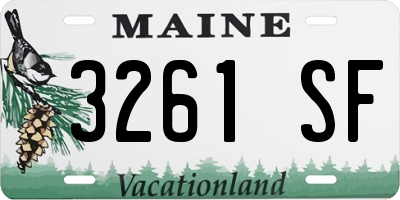 ME license plate 3261SF