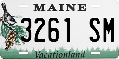 ME license plate 3261SM