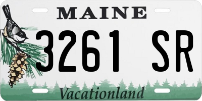 ME license plate 3261SR