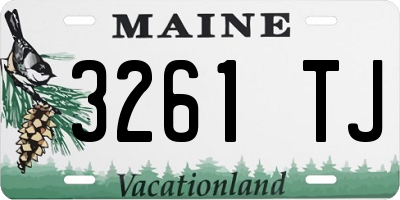 ME license plate 3261TJ