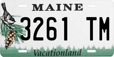 ME license plate 3261TM