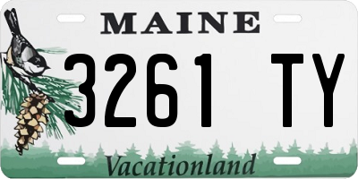 ME license plate 3261TY