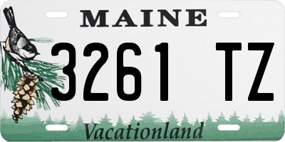 ME license plate 3261TZ