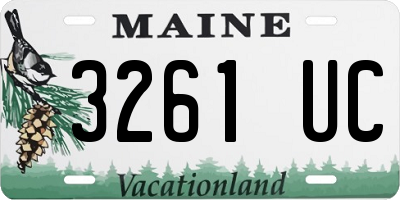 ME license plate 3261UC