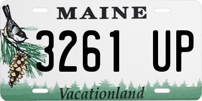 ME license plate 3261UP