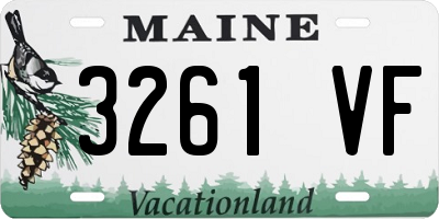 ME license plate 3261VF