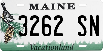 ME license plate 3262SN
