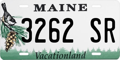 ME license plate 3262SR