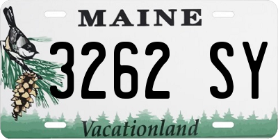 ME license plate 3262SY