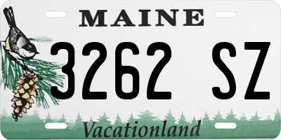 ME license plate 3262SZ