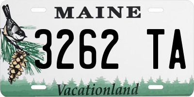 ME license plate 3262TA