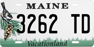 ME license plate 3262TD