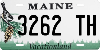 ME license plate 3262TH