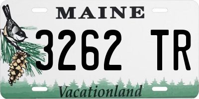 ME license plate 3262TR