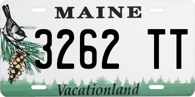 ME license plate 3262TT