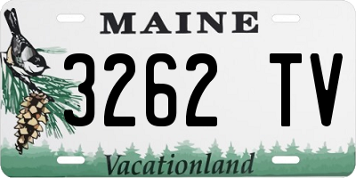 ME license plate 3262TV