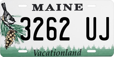 ME license plate 3262UJ