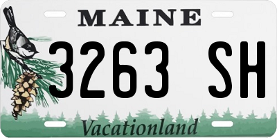 ME license plate 3263SH
