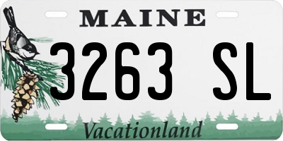 ME license plate 3263SL