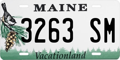ME license plate 3263SM