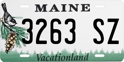 ME license plate 3263SZ