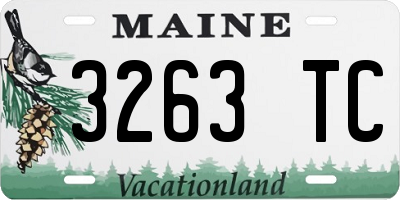 ME license plate 3263TC