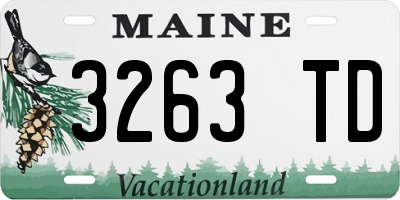 ME license plate 3263TD