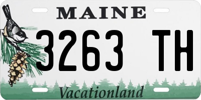 ME license plate 3263TH