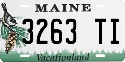 ME license plate 3263TI