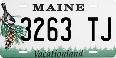 ME license plate 3263TJ