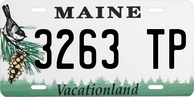 ME license plate 3263TP