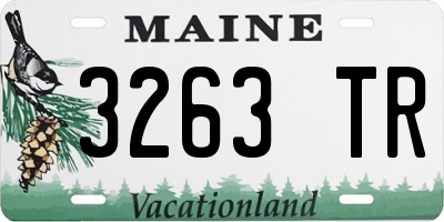 ME license plate 3263TR