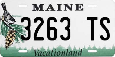 ME license plate 3263TS