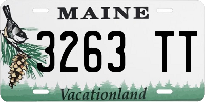 ME license plate 3263TT