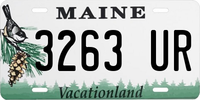 ME license plate 3263UR