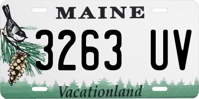 ME license plate 3263UV