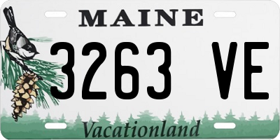 ME license plate 3263VE