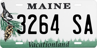 ME license plate 3264SA