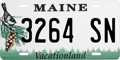 ME license plate 3264SN