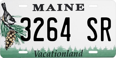 ME license plate 3264SR
