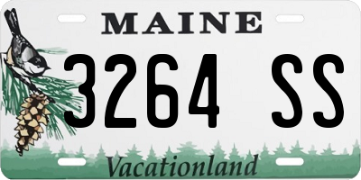 ME license plate 3264SS