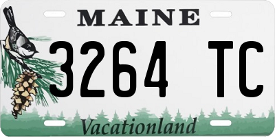 ME license plate 3264TC