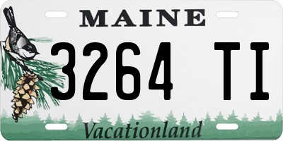 ME license plate 3264TI