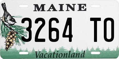 ME license plate 3264TO