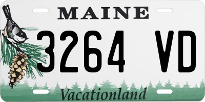 ME license plate 3264VD