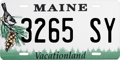 ME license plate 3265SY